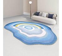 Tapis Imitation Cachemire Dégradé, Tapis de Sol de Forme Irrégulière Simple, Tapis de Porte Décoratif de Chambre à Coucher de Salon de Couleur Contrastante Géométrique 150x200cm