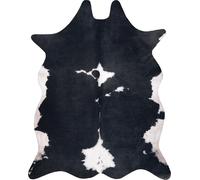 Tapis Imitation Peau de vache, Vache G5070-3 blanc noir cuir noir 100x150 cm