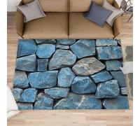 Tapis imitation pierre pour chambre de fille, chambre de fille, style rural, simple, décoration d'intérieur, lavable, pour chevet, salle à manger, cuisine, 60 x 110 cm