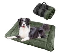 Tapis imperméable pour chien - 90 x 60 cm - Couverture de voyage lavable pour chiens et chats - Coussin portable pour l'extérieur - Pour l'intérieur et l'extérieur - Voyage - Camping - Vert