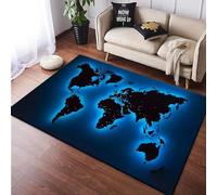 Tapis Imprimé 3D Carte Rétro du Globe Tapis en Flanelle Douce Tapis Antidérapant pour Salon Décoration Maison Parlor 140 X 200 Cm - Nettoyage Facile ,avec Support en Caoutchouc -44204417227