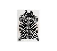 Tapis Imprimé Animal "Rabbit" Noir & Blanc 120 x 160 cm