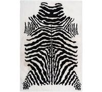 Tapis Imprimé Animal "Rabbit" Noir & Blanc 120 x 160 cm Gris G