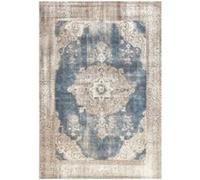 Tapis Imprimé Antique Vintage Beige & Bleu 140 x 200 cm Beige