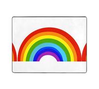 Tapis imprimé arc-en-ciel 160 x 121,9 cm, doux, antidérapant et durable pour salon, bureau et plus encore