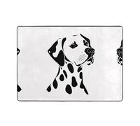 Tapis imprimé dalmatien 203,2 x 147,3 cm, doux, antidérapant et durable pour salon, bureau, et plus encore
