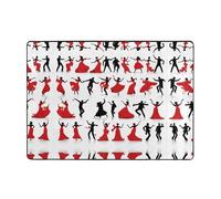 Tapis imprimé danse de salon 203,2 x 147,3 cm, doux, antidérapant et durable pour salon, bureau, et plus encore