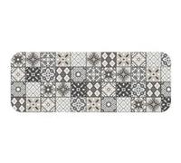 Tapis Imprimé Gaston 45x120cm Gris & Blanc
