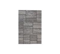 Tapis Imprimé Jacquard "Phoenix" Naturel & Gris 160 x 230 cm