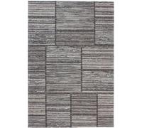 Tapis Imprimé Jacquard "Phoenix" Naturel & Gris 80 x 150 cm Gris G