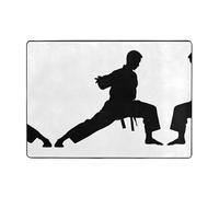 Tapis imprimé karaté pour homme, 203,2 x 147,3 cm, doux, antidérapant et durable, tapis de sol pour salon, bureau, etc