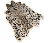 Tapis imprimé léopard, cuir de vache synthétique, imitation cuir de vache, léopard, tigre, zèbre, vache - Tapis à imprimé animal (A) / 101,6 x 94 cm, 1 x 0,9 m