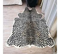 Tapis imprimé léopard imitation peau de vache pour bureau, salon, chambre à coucher, décoration d'intérieur 101 x 94 cm