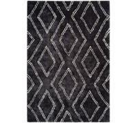 Tapis Imprimé Losange Orlando Anthracite 120 x 170 cm Gris