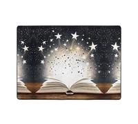 Tapis imprimé Magic Book 203,2 x 147,3 cm, doux, antidérapant et durable pour salon, bureau, et plus encore