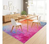 Tapis Imprimé Ondulations de l'eau Vagues Diffusion pour Salon Chambre Décoration de la Maison - Multicolore Flanelle Antidérapante Tapis Salon de Sol paillasson 120 x 180 cm