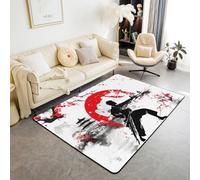 Tapis imprimé peau de guépard sauvage pour enfants, adolescents et adultes, tapis de style rustique avec envers antidérapant et lavable pour table de chevet - lignes géométriques et rayures qui ne