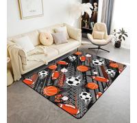 Tapis imprimé peau de guépard sauvage pour enfants, adolescents et adultes, tapis de style rustique avec envers antidérapant et lavable pour table de chevet - lignes géométriques et rayures qui ne
