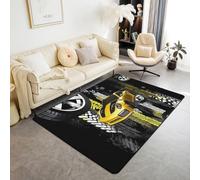 Tapis imprimé peau de guépard sauvage pour enfants, adolescents et adultes, tapis de style rustique avec envers antidérapant et lavable pour table de chevet - lignes géométriques et rayures qui ne