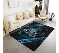 Tapis imprimé peau de guépard sauvage pour enfants, adolescents et adultes, tapis de style rustique avec envers antidérapant et lavable pour table de chevet - lignes géométriques et rayures qui ne
