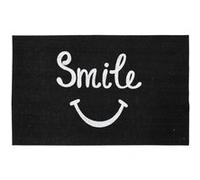 Tapis Imprimé Phosphorescent "Smile" 45x70cm Noir