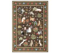 Tapis Imprimé Pliable 100 % Polyester Lavable, Tapis Fleuri Vintage - Lavable Et Antidérapant - Entretien Facile, Doux, Adapté Aux Animaux - Pour Salon, Chambre, Salle À Manger, Cuisine, Couloir