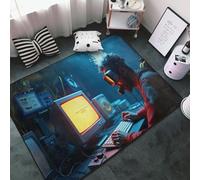 Tapis imprimé plongeur rétro bleu pour salon, chambre à coucher, tapis doux lavable 9,1 x 152,4 cm, tapis antidérapant pour décoration de chambre à coucher, esthétique 152,4 x 99,1 cm