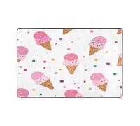 Tapis imprimé pour salon, chambre à coucher et bureau - 91,4 x 61 cm - Doux et antidérapant - Moderne - Motif cônes de glace