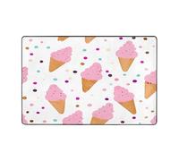 Tapis imprimé pour salon, chambre à coucher et bureau - 91,4 x 61 cm - Doux et antidérapant - Moderne - Motif cônes de glace