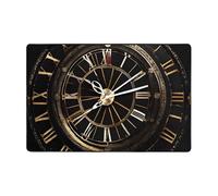 Tapis imprimé pour salon, chambre à coucher et bureau - 91,4 x 61 cm - Tapis d'intérieur moderne et antidérapant (horloge Gear)