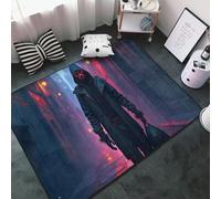 Tapis imprimé trotteur de rue foncé pour salon, chambre à coucher, tapis doux lavable 9,1 x 152,4 cm, tapis antidérapant pour décoration de chambre à coucher, esthétique 152,4 x 99,1 cm