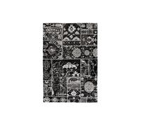 Tapis Imprimé Vintage River Gris & Noir 80 x 150 cm Gris