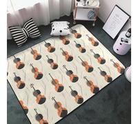 Tapis imprimé violoncelle pour décoration de salon, tapis antidérapant et lavable pour chambre à coucher, salle à manger, salon, chambre, 152,4 x 99,1 cm