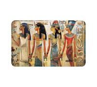 Tapis imprimé « Women in Ancient Egypt » - Lavable - Antidérapant - Petit tapis d'entrée, tapis d'intérieur, tapis d'entrée 49 x 80 cm