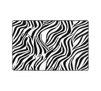 Tapis imprimé zèbre pour salon, chambre à coucher et bureau - Tapis de sol doux et antidérapant pour intérieur moderne, 91,4 x 61 cm