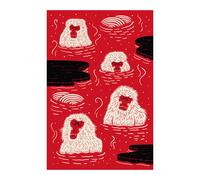 Tapis Indigo Macaque Red LxW 300x200cm