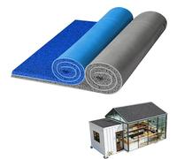 Tapis Insonorisant Autocollant pour Extérieur, Toits, Climatiseurs Et Abris, Bobine De Fil Épais + PVC Antidérapant, Tampon Acoustique Supérieur pour Surfaces en Fer(Gray,0.9x5m(35.4x196.8in))