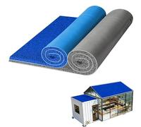 Tapis Insonorisant Autocollant pour Extérieur, Toits, Climatiseurs Et Abris, Bobine De Fil Épais + PVC Antidérapant, Tampon Acoustique Supérieur pour Surfaces en Fer(Blue,0.9x4m(35.4x157.4in))