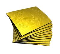 Tapis insonorisant automobile - 10 pièces 25 x 18 cm, tampon en caoutchouc en feuille d'aluminium, tapis d'isolation thermique auto-adhésif, insonorisation pour réduction du bruit | Isolation phonique