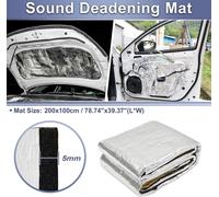 Tapis Insonorisant En Aluminium, Matériau De Protection Thermique Auto-Adhésif Pour Capot De Moteur De Bateau, Ton Argenté Mousse fermée 1pcs 5mm*200cm*100cm