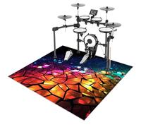 Tapis Insonorisant pour Batterie 100 x 80 cm Antidérapant Tapis de Tambour Electronique Acoustique Tapis Batterie pour Batterie Grosse Caisse Claire Batterie électronique Kits Instruments de Musique