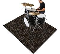 Tapis insonorisant pour Batterie électronique Tapis Batterie Tapis de Tambour Tapis antidérapant Tapis de Batterie Acoustique Drum Mats Tapis de Piano Tapis d'instrument de musique 120 x 100 cm