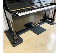 Tapis insonorisant pour piano, tapis de piano droit de 2 cm d'épaisseur avec 4 patins antidérapants, sous-tapis acoustiques, tapis antibruit pour piano, couverture acoustique(Black)