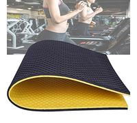 Tapis Insonorisant pour Tapis de Course,Moquette Acoustique,Tapis Anti Vibration,Tapis Caoutchouc Antidérapant Imperméable Tapis de Sport Cardio-training Fitness a la Maison Black+Yellow-160×80×2.5cm