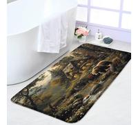 Tapis Interieur Bear Rustic Cabin Wildlife Hunting Adventure Mountain Stream World Tapis Entree Exterieur Anti-Poussière Antisalissure Paillasson D'Entree pour Couloirs Maison 40X60Cm