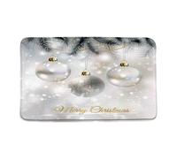 Tapis Interieur Boule De Noël Argentée, Brindille De Pin, Flocon De Neige, Hiver Tapis Entree Exterieur Antisalissure Douces Paillasson Intérieur pour Chambre À Coucher Entrée 40X60Cm