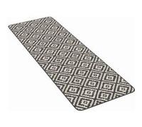 Tapis intérieur d'entrée et de couloir CARAIBA gris et blanc 60 x 180 cm G