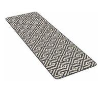 IDMarket - Tapis d'entrée et de couloir CARAIBA Gris et blanc 60 x 180 cm