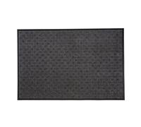 Tapis intérieur et extérieur 90 x 150 cm avec relief gratant - Gris foncé
