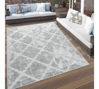 Tapis Intérieur Et Extérieur Aspect Marbré Losanges Gris